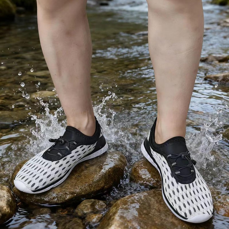 DOUSSPRT Women's Water Shoes Quick Drying Sports Aqua Shoes White Size 9.5 - Image 2